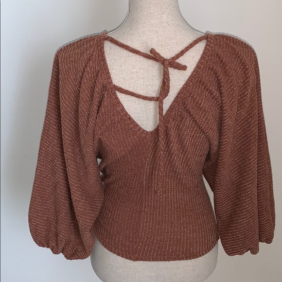 Knit Puff Sleeve Sweater - Picture 5 of 8